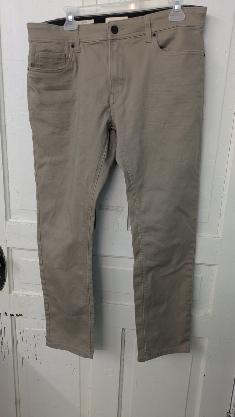 Scott James Pants Slim Fit Mens 34x30 tan